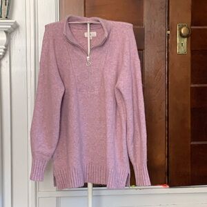 Lou & Grey quarter zip balloon sleeve wool blend sweater. Worn about‎ 2x.